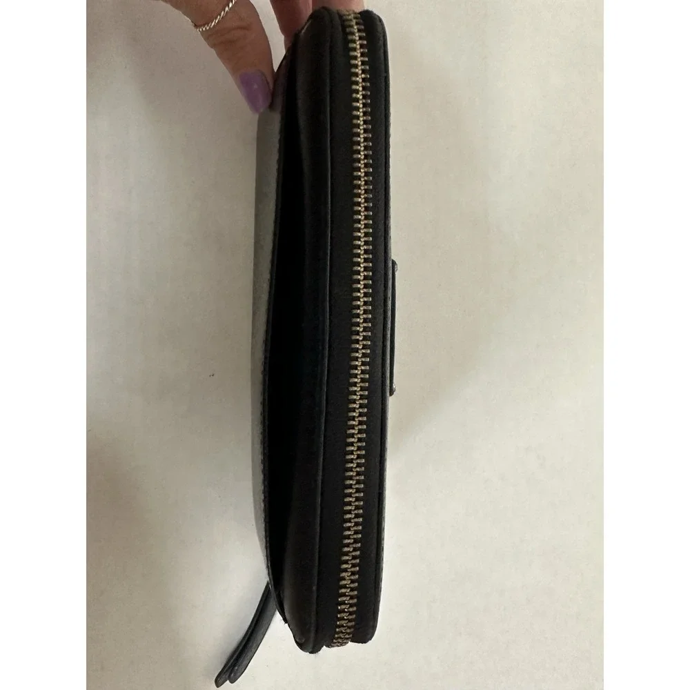 Kate Spade New York Grove Street Neda Wallet Leather Black Full Zip Closure
